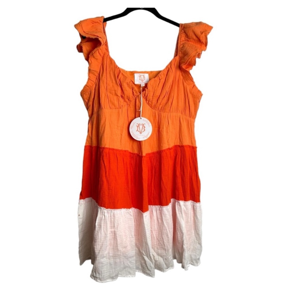 Victoria Dunn Lounge NEW! Gauze Colorblock Flowy Summer Dress NWT SZXL